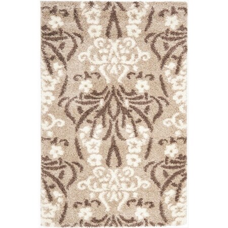 Safavieh 4 x 6 ft. Small Rectangle Beige and Cream Florida Shag Rug SG457-1311-4